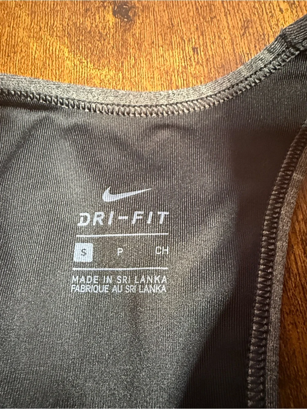 Nike Dri-FIT Sports Bra Women’s Small Gray Racerback Athletic Workout Bra